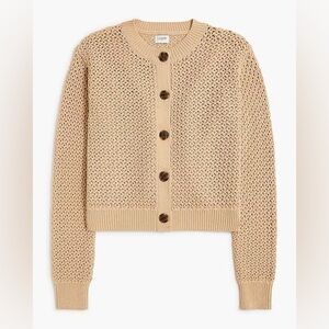 J.Crew Crochet Cardigan Sweater - Dark Beechwood (Size Medium)